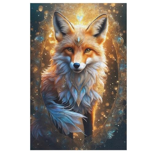 1000 Teile Puzzle Für Jugendliche,Fuchs Puzzles,Erwachsenenpuzzle,Holzpuzzles,Dekompressionsspiel,Spielzeugpuzzles （78×53cm） von PPZYY