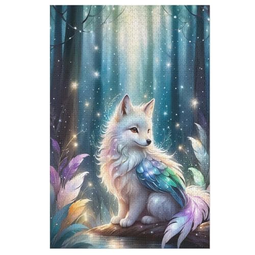 1000 Teile Puzzles Für Erwachsene, Fuchs Puzzle, Holzpuzzle - Familienpuzzle Verringerter Druck Schwieriges Puzzle Unmögliche Puzzle Für Erwachsene 12+ Kinder （78×53cm） von PPZYY