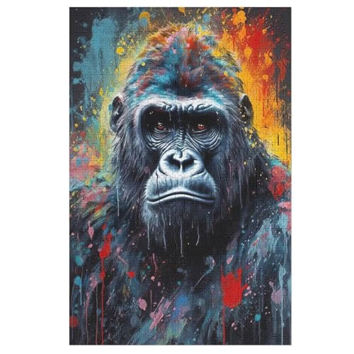 AFFE Holzpuzzle 1000 Teile, Knobelspiele Für Erwachsene, Teenager, Puzzles Unmögliche - Kinder Puzzle Zimmer Deko （78×53cm） von PPZYY