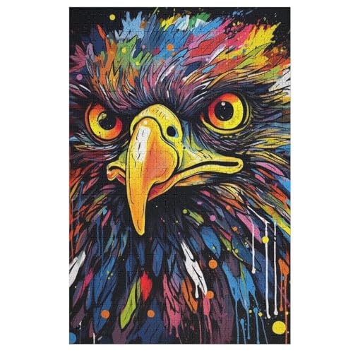 Adler -Puzzle, 1000 Teile,Holzpuzzle Für Erwachsene Kinder, Lustiges Spielzeug, Denkspiel, Spielzeug, Bildungsspiel, Herausforderung, Pädagogisch, （78×53cm） von PPZYY