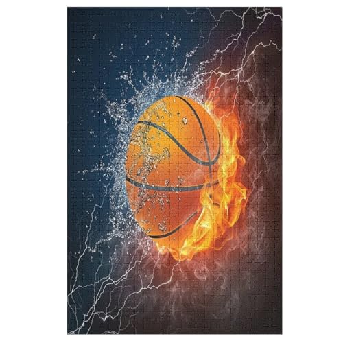 Basketball – Puzzle 1000 Teile, Holzpuzzle, Herausforderndes Geschicklichkeitsspiel Für Die Ganze Familie, Kinder Erwachsenenpuzzle Ab 12 Jahren （78×53cm） von PPZYY