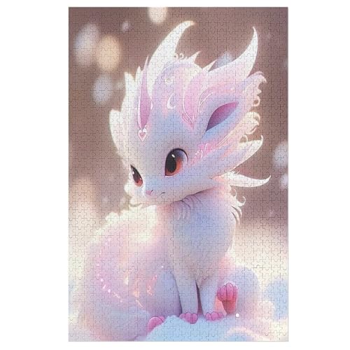 Cute Drache Holzpuzzle Erwachsene - 1000 Teiliges Jigsaw Knobelspiel - Puzzle Für Erwachsene & Kinder - Outdoor & Reisespielzeug - Geduldspiel （78×53cm） von PPZYY