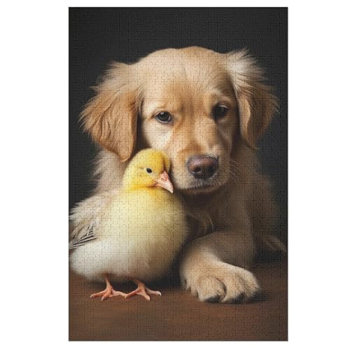 Cute Hund Puzzles 1000 Teile Erwachsener Kniffel Spaß Für Die Ganze Familie - 1000 Puzzleteilige Motive, Holzpuzzle Kinder Erwachsene, Impossible Puzzle Schwer （78×53cm） von PPZYY