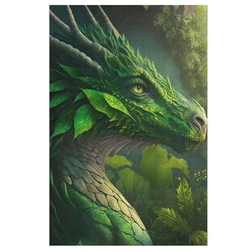 Drache – Puzzle 1000 Teile, Holzpuzzle, Herausforderndes Geschicklichkeitsspiel Für Die Ganze Familie, Kinder Erwachsenenpuzzle Ab 12 Jahren （78×53cm） von PPZYY