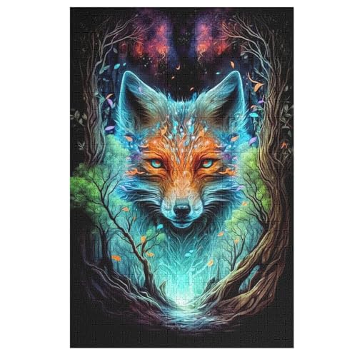 Fuchs Puzzles 1000 Teile Erwachsener Kniffel Spaß Für Die Ganze Familie - 1000 Puzzleteilige Motive, Holzpuzzle Kinder Erwachsene, Impossible Puzzle Schwer （78×53cm） von PPZYY