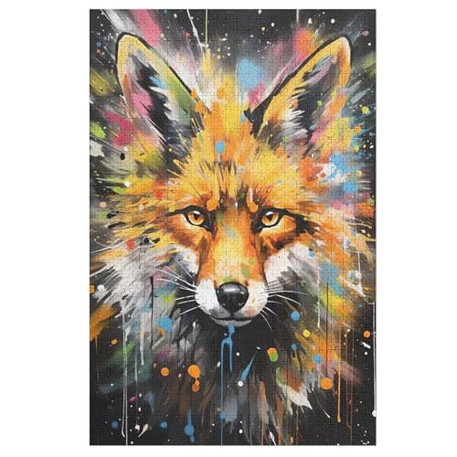 Fuchs Puzzles 1000 Teile Erwachsener Kniffel Spaß Für Die Ganze Familie - 1000 Puzzleteilige Motive, Holzpuzzle Kinder Erwachsene, Impossible Puzzle Schwer （78×53cm） von PPZYY