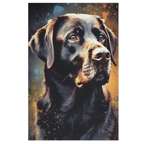 Hund Holzpuzzle 1000 Teile,Puzzles Für Erwachsene, Impossible Puzzle, Geschicklichkeitsspiel Für Die Ganze Familie,Home Dekoration Puzzle, Puzzle Kinder Legespiel （78×53cm） von PPZYY