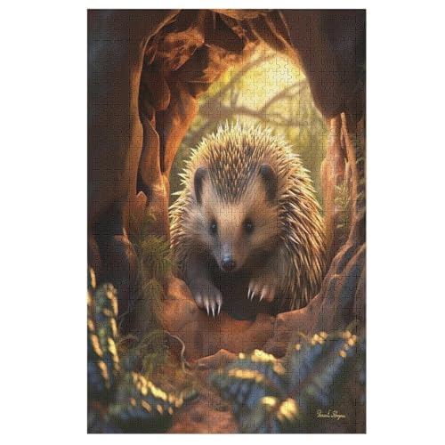 Igel 1000 Teile Puzzle, Holzpuzzle, Puzzles Für Erwachsene Kinder, 1000 Teile Puzzle Für Jugendliche & Erwachsene Lernspiel Herausforderungsspielzeug （78×53cm） von PPZYY