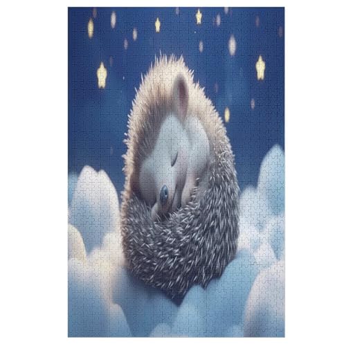 Igel Puzzles 1000 Teile Erwachsener Kniffel Spaß Für Die Ganze Familie - 1000 Puzzleteilige Motive, Holzpuzzle Kinder Erwachsene, Impossible Puzzle Schwer （78×53cm） von PPZYY