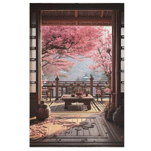 Japan-Stil – Puzzle 1000 Teile, Holzpuzzle, Herausforderndes Geschicklichkeitsspiel Für Die Ganze Familie, Kinder Erwachsenenpuzzle Ab 12 Jahren （78×53cm） von PPZYY