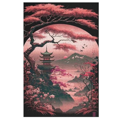 Japan-Stil Puzzles 1000 Teile Erwachsener Kniffel Spaß Für Die Ganze Familie - 1000 Puzzleteilige Motive, Holzpuzzle Kinder Erwachsene, Impossible Puzzle Schwer （78×53cm） von PPZYY