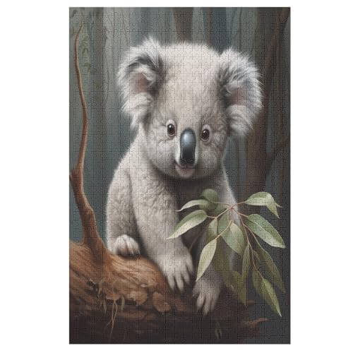 Koala – Puzzle 1000 Teile, Holzpuzzle, Herausforderndes Geschicklichkeitsspiel Für Die Ganze Familie, Kinder Erwachsenenpuzzle Ab 12 Jahren （78×53cm） von PPZYY