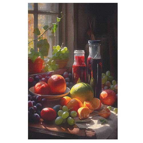 Obst Puzzle 1000 Teile,Puzzles Für Erwachsene, Impossible Puzzle, Geschicklichkeitsspiel Für Die Ganze Familie, Puzzle Kinder,Holzpuzzle-Geschenk,Raumdekoration, （78×53cm） von PPZYY