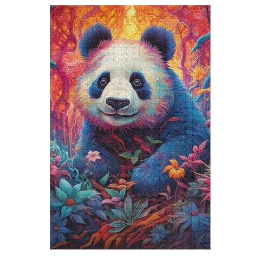 Panda Puzzles 1000 Teile Erwachsener Kniffel Spaß Für Die Ganze Familie - 1000 Puzzleteilige Motive, Holzpuzzle Kinder Erwachsene, Impossible Puzzle Schwer （78×53cm） von PPZYY