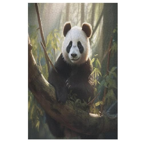 Panda Puzzles 1000 Teile Erwachsener Kniffel Spaß Für Die Ganze Familie - 1000 Puzzleteilige Motive, Holzpuzzle Kinder Erwachsene, Impossible Puzzle Schwer （78×53cm） von PPZYY