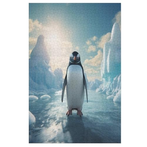 Pinguin Puzzle Für Erwachsene,1000-teiliges Puzzle,Puzzle Für Erwachsene Und Kinder,Holzpuzzle,Lernspielzeug, （78×53cm） von PPZYY