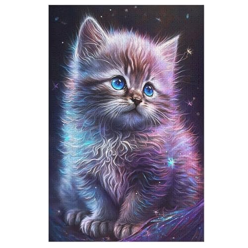 Puzzle 1000 Teile Erwachsene Katze Holzpuzzle Für Erwachsene Lernspiel Herausforderungsspielzeug 1000-teilige The Puzzles Für Erwachsene Kinder （78×53cm） von PPZYY