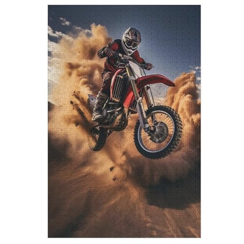 Puzzle 1000 Teile Erwachsene Motocross Holzpuzzle Für Erwachsene Lernspiel Herausforderungsspielzeug 1000-teilige The Puzzles Für Erwachsene Kinder （78×53cm） von PPZYY