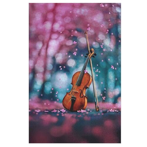 Puzzle Für Erwachsene, Violine -Puzzles Für Erwachsene, 1000-teiliges Holzpuzzle, Geeignet Für Erwachsene Und Kinder Ab 12 Jahren, Tolles Geschenk Für Erwachsene （78×53cm） von PPZYY