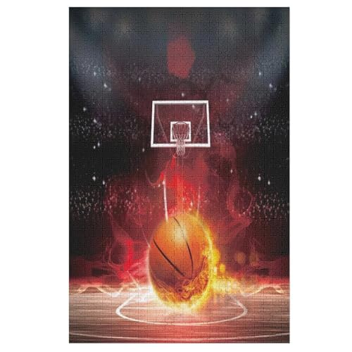 Puzzles Für Erwachsene, Puzzle Basketball, 1000 Teile, Puzzle Aus Holz Für Erwachsene Und Kinder Ab 12 Jahren, Lernspielzeug （78×53cm） von PPZYY