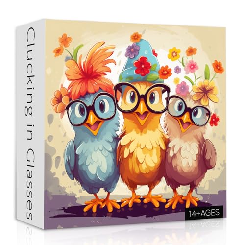 Clucking in Glasses Puzzles, 1000 Teile von PPuzzling