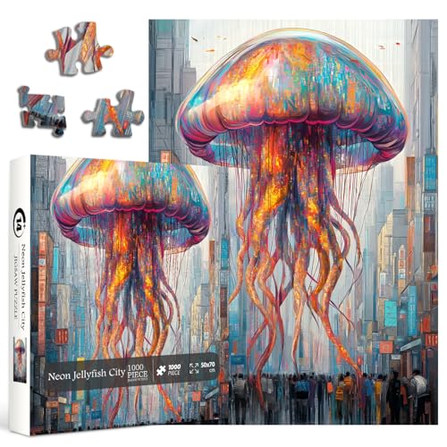 Neon Quallen City Puzzles 1000 Teile Neon Quallen City Puzzles 1000 Teile von PPuzzling