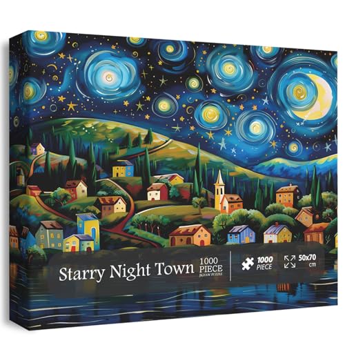 Sternennacht-Stadt-Puzzle, 1000 Stück von PPuzzling