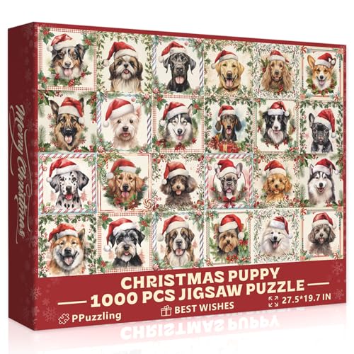 Weihnachts-Welpen-Puzzles, 1000 Stück von PPuzzling