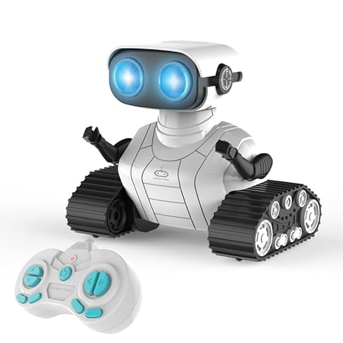 PQETBV Roboterspielzeug für Kinder, Wiederaufladbares Roboter Spielzeug, mit Musik und Interessanten Geräuschen für ab 3 4 5 6 7 8 9 10 Jahre Jungen und Mädchen Geschenk(Weiß) von PQETBV