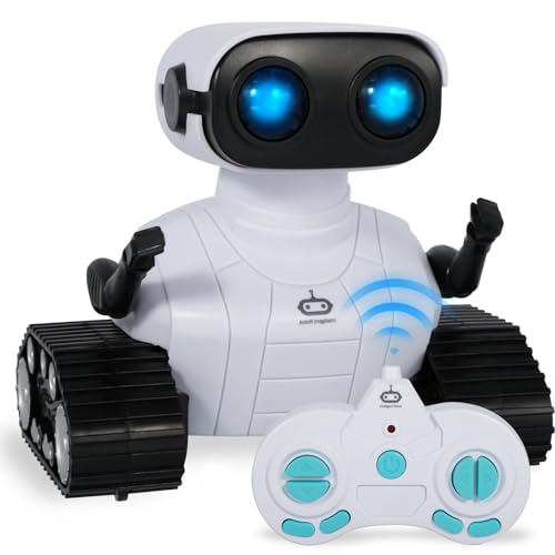 PQETBV Roboterspielzeug für Kinder, Wiederaufladbares Roboter Spielzeug, mit Musik und Interessanten Geräuschen für ab 3 4 5 6 7 8 9 10 Jahre Jungen und Mädchen Geschenk(Weiß) von PQETBV