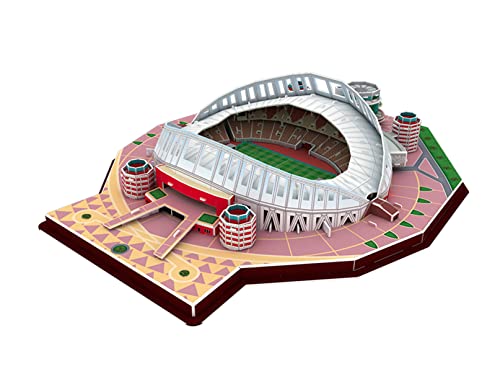 Holzmodelle, DIY Gebäude Spielzeug Modell 3D Puzzle Fußballfans Gedenkgeschenk, 3D Replik Stadionmodell Doha Stadion, Katar, Kinderspielzeug for Fußballplatz Gebäudemodell Puzzle, handgefertigtes drei von PQEUOUJF