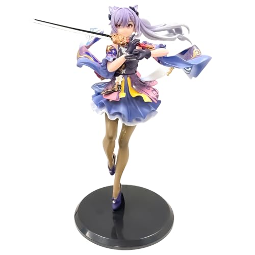 PQKL-party Genshin Impact Figur,24cm Keqing Figur,Genshin Impact Keqing Figur,Genshin Impact Action Figur,Keqing Charakter Modell,Genshin Impact Figur Sammlerstück, Ornamente Geschenk für Fans von PQKL-party