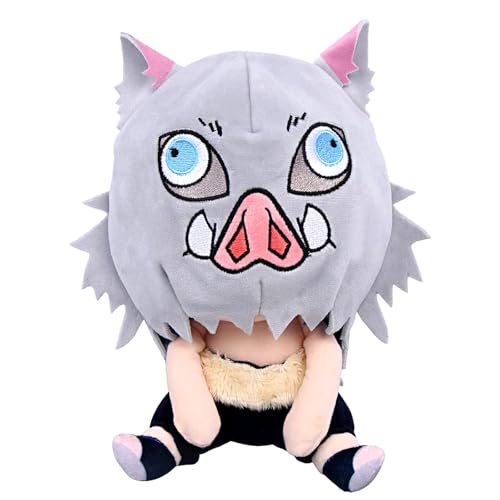 PQKL-party Inosuke Plüschtiere, 20 cm Inosuke Plushie Inosuke Spielzeug für Plüschpuppen, Kimetsu no Yaiba Plüschtiere, Dekoration aus Plüsch für Kinder mit Cartoon-Figur von PQKL-party