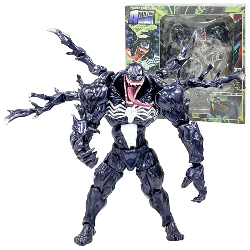 PQKL-party Venom Figur,18cm Venom Action Figuren,Venom Spielzeug,Venom Figuren,Hero Serie Action-Venom Figur,PVC Venom Modell Spielzeug, Collection Skulptur Ornamente,für Sammler und Kinder Geschenk von PQKL-party