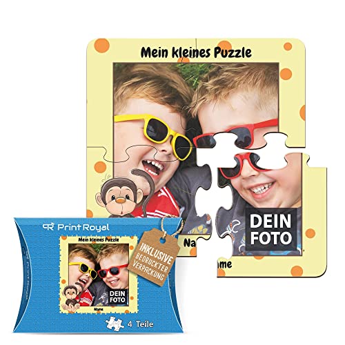 Fotopuzzle aus Holz für Kinder mit Name und Foto Puzzle selbst gestalten - Mein kleines Puzzle mit AFFE, Kinderpuzzle | 19 x 19 cm, 4 Teile in Kartonverpackung Fotopuzzle aus Holz für Kinder mit Name und Foto Puzzle selbst gestalten - Mein kleines Puzzle mit AFFE, Kinderpuzzle | 19 x 19 cm, 4 Teile in Kartonverpackung von PR Print Royal