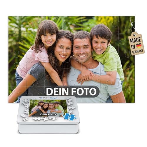 PR Print Royal Foto-Puzzle 24-1000 Teile in inkl. hochwertiger Metalldose - mit eigenem Foto Bedrucken - Puzzle selber gestalten - 35 Teile in Metalldose von PR Print Royal