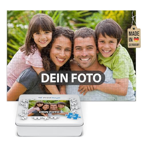 Foto-Puzzle 24-1000 Teile in inkl. hochwertiger Metalldose - mit eigenem Foto Bedrucken - Puzzle selber gestalten - 500 Teile in Metalldose von PR Print Royal