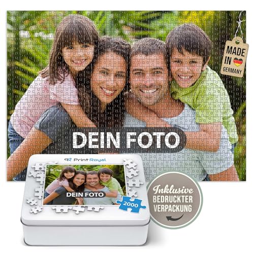 Foto-Puzzle 24-2000 Teile inkl. hochwertiger Metalldose - mit eigenem Foto Bedrucken - Puzzle selber gestalten - 2000 Teile Puzzle in Metalldose von PR Print Royal