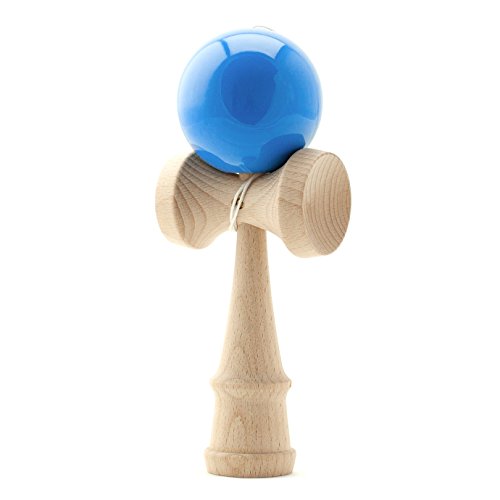 PRECORN Kendama Japanisches Geschicklichkeitsspiel blaue Kugel Holz-Spielzeug Kugelfangspiel Marke von PRECORN