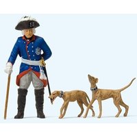 PREISER 54190 1:25 Friedrich II. von Preußen mit 2 Hunden von PREISER