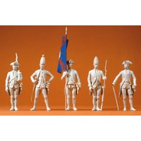 PREISER 57808 1:24 Preußen 1756. 5 unbemalte Fig von PREISER