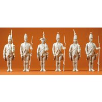 PREISER 57809 1:24 Preußen 1756. 6 unbemalte Fig von PREISER