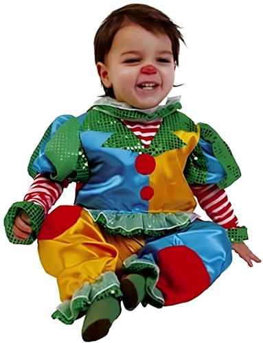 PRESTIGE & DELUXE Faschingskostüm Baby Clown Stroh Mädchen Größe 6-12 Monate von PRESTIGE & DELUXE