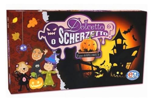 PRESTIGE & DELUXE Süßes oder Saures - das schrecklich lustige Halloweenspiel - Brettspiel mit Karten und 4 weichen Kürbissen von PRESTIGE & DELUXE