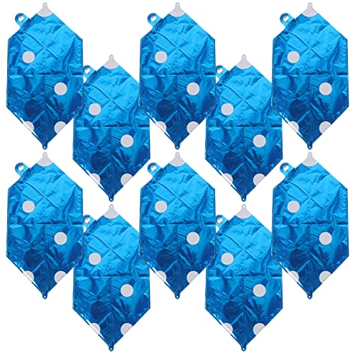 10st Würfel Ballon Geburtstag Luftballons Dekorationen Spielabenddekorationen Pastell-ballonbogen-kit Led-ballons Bringen Ballons Zum Leuchten Zirkus Umwerben Aluminiumfolie Blue PRETYZOOM von PRETYZOOM