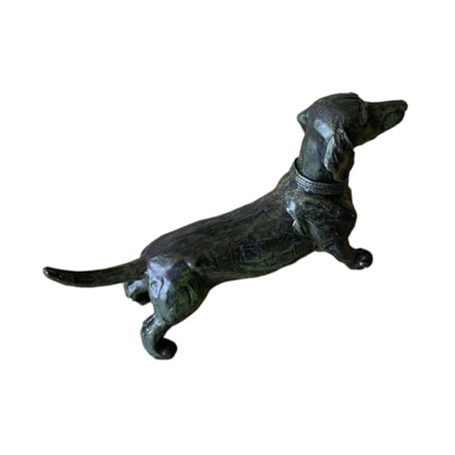 PRETYZOOM 1 STK Ornamente hühner Spielzeug slico verkleidung eincremehilfe Glatt Hunde-Sammelfigur Dackel-Statuengarten Dackel-Gartenstatue Tischdekoration aus Harz Gartenverzierung Black von PRETYZOOM