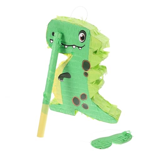 PRETYZOOM 1 Satz Dinosaurier-pinata Kleine Piñata Für Kinder Dinosaurier-geburtstagsparty-dekorationen Piñata Mit Stock Tütenfüller Cowgirl-piñata Tierische Piñata Große Piñata Green Papier von PRETYZOOM