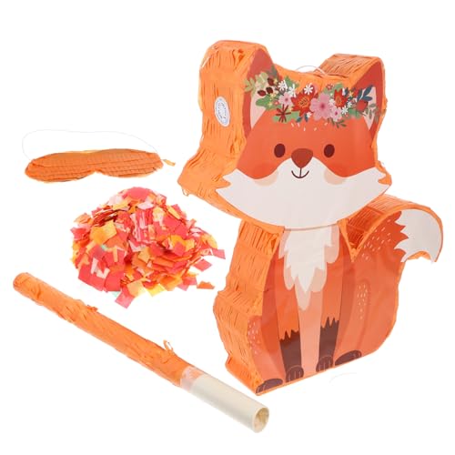 PRETYZOOM 1 Satz Fuchs-pinata Tierische Piñata Herbstpinata Taco-pinata Autopinatas Für Geburtstagsfeier Pinata Zum Geburtstag Prinzessin Piñata Große Piñata Mädchen Piñata Papier Orange von PRETYZOOM