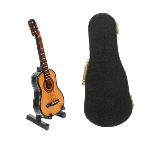 PRETYZOOM 1 Satz Gitarrenmodell Mini-Musikinstrument Gitarren-Ornament- Miniatur- gitarrenzubehör Guitar Accessories Miniatur-Musikinstrumente Micro-Landschaftsgitarre Holz von PRETYZOOM