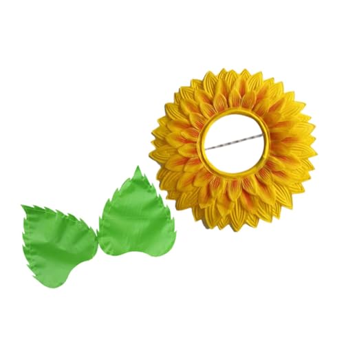 PRETYZOOM 1 Satz Kopfschmuck Aus Sonnenblumen Halloween-blumenkopfbedeckung Lustige Hüte Für Party Sonnenblumenkostüm Für Kinder Cosplay-Sonnenblumen-Kopfbedeckung Party-Requisite Seidentuch von PRETYZOOM